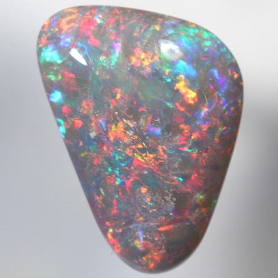 SOLID SEMI BLACK OPAL Very bright top quality opal, Floral Harlequin pattern SEE VIDEO